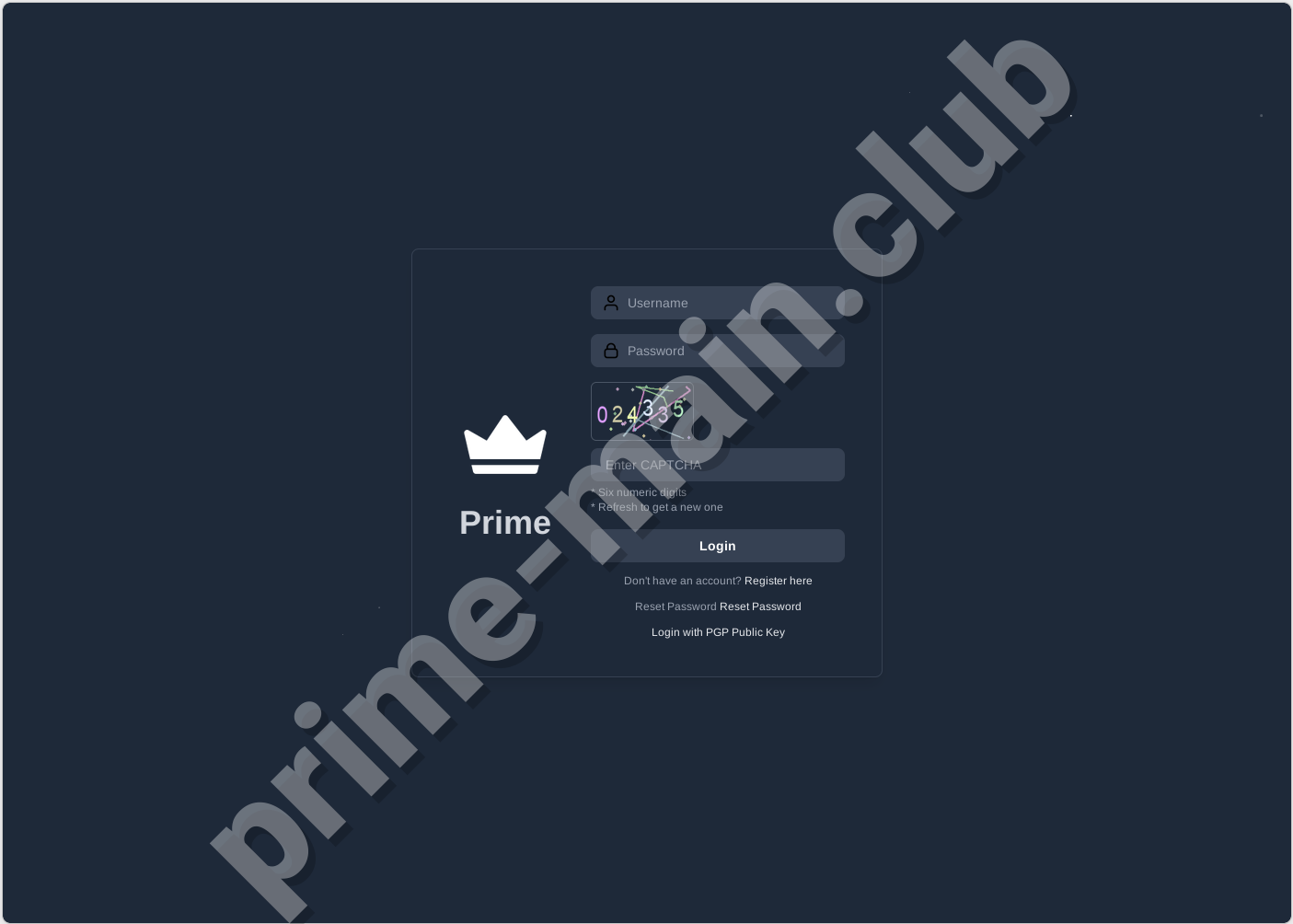 Prime market login page 2026